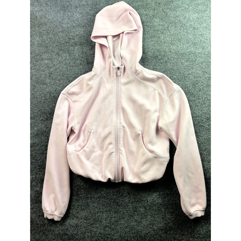 Lululemon Scuba Full Zip Hoodie Womens 2 Pink Cropped Oversized LW3HM8S